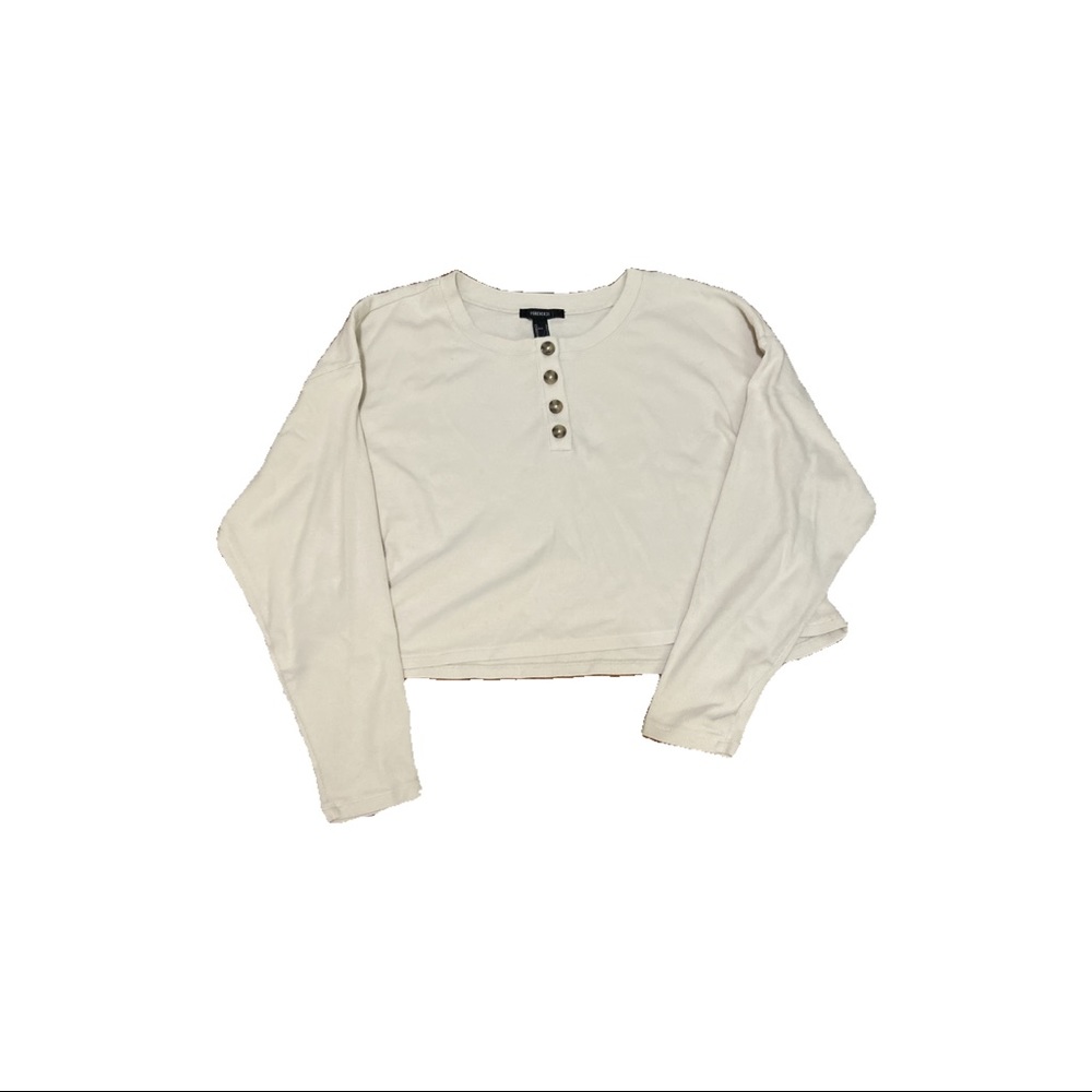 Forever 21 cream colored long sleeved shirt